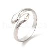 Non-Tarnish 304 Stainless Steel Cuff Rings RJEW-E063-23P-1
