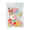 7Pcs 7 Styles Ring/Box/Lock/Envelope/Bear/Balloon/Hot Air Balloon Valentine's Day Theme Opaque Resin Decoden Cabochons RESI-FS0001-69-6