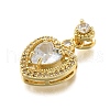 Brass Micro Pave Cubic Zirconia Pendants KK-K401-07A-01-2