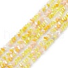 Gradient Color Electroplate Glass Bead Strands GLAA-E042-02D-1