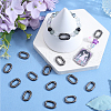 SUNNYCLUE 30Pcs Zinc Alloy Spring Gate Rings FIND-SC0010-83C-4