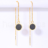 Stainless Steel Flat Round Tassel Ear Thread CS8373-3