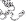 Non-Tarnish 304 Stainless Steel Panther Chain Bracelets for Women Men BJEW-Q343-10P-3