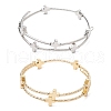 2Pcs Brass Tube Bangles for Women BJEW-JB11904-2