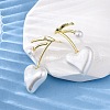 Cherry Brass Stud Earrings EJEW-V017-01B-G-3