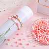 SOFPLATE 500Pcs Rubberized Style Imitated Silicone Acrylic Beads MACR-SP0001-07C-4