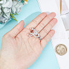 GOMAKERER 1Pc Rhodium Plated Rhodium Plated 925 Sterling Silver Pendant Bails FIND-GO0001-78-3