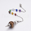 Natural Tiger Eye Sphere Dowsing Pendulums MAK-P009-E01-2