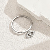 Brass Micro Pave Cubic Zirconia Finger Rings for Women NE7474-4-1