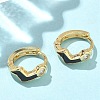 Brass Micro Pave Clear Cubic Zirconia Hoop Earrings EJEW-A132-12G-3