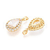 Brass Micro Pave Cubic Zirconia Pendants KK-N272-01G-01-2