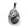 Natural Labradorite Teardrop Pendants G-G112-03P-09-1
