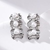 Brass Stud Earrings EJEW-R016-25P-2