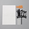 Acrylic Pumpkin & Halloween Word Cake Insert Card Decoration DIY-H109-18-2