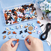  128Pcs 8 Styles Wood Dyed Pendants WOOD-PH0002-49-3
