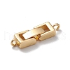 Rack Plating Brass Fold Over Clasps with Loops KK-L184-89G-4