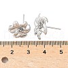 Brass Stud Earrings Finding KK-U069-01P-3