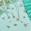 SUPERFINDINGS 144Pcs 12 Style Tibetan Style Alloy Pendants TIBEP-FH0001-09-2