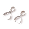 Non-Tarnish 201 Stainless Steel Pendant Pinch Bails STAS-P223-16P-C-2