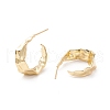 Chunky Textured C-shape Stud Earrings EJEW-A064-04G-RS-2