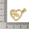 Rack Plating Brass Micro Pave Clear Cubic Zirconia Pendants KK-P267-05B-G-3