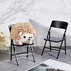 Cute Mini Plastic Foldable Chair DJEW-WH0015-79B-6