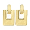 Brass Rectangle Stud Earrings EJEW-K293-11G-1