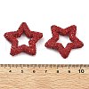 Star Shape Polymer Clay Rhinestone Beads CLAY-NH0001-06B-3