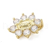 Brass Micro Pave Cubic Zirconia Pendants KK-P293-13G-2