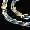 Transparent Electroplate Glass Beads Strands GLAA-Q099-G01-06-4