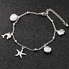 Bohemia Style Ocean Theme 304 Stainless Steel Anklets WG73A42-11-1
