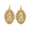 Brass Micro Pave Cubic Zirconia Pendants KK-Q252-068-NF-1