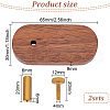 FINGERINSPIRE 2 Sets Tabletop Wood Price Display Cards AJEW-FG0002-86-2