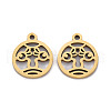 Ion Plating(IP) 201 Stainless Steel Charms STAS-Q240-070G-1