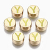 Alloy Enamel Beads ENAM-S122-029Y-RS-1