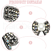 WADORN 2Pcs Bowknot Polyester Rhinestone Shoe Decorations AJEW-WR0002-37-3