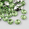 2-Hole Taiwan Acrylic Rhinestone Flat Round Buttons BUTT-F015-10mm-34-1
