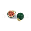 Brass Enamel Pendants KK-H072-18G-07-2