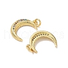 Brass Micro Pave Cubic Zirconia Pendants KK-Q068-48A-G-2