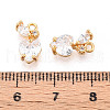 Brass Micro Pave Cubic Zirconia Charms KK-N263-63G-3