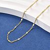 2MM Brass Star Twisted Chain Necklaces NJEW-M108-36G-1