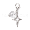 Clear Acrylic & Alloy Star & Moon & Planet Pendant Decorations HJEW-JM03051-4