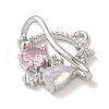 Brass Micro Pave Cubic Zirconia Pendants KK-K371-01P-2
