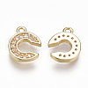 Brass Cubic Zirconia Charms KK-S348-330C-2