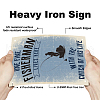 Vintage Metal Tin Sign AJEW-WH0189-104-3