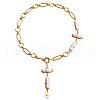 Alloy & Imitation Keshi Pearl Stick Pendant Necklaces for Women FS-WG12CEA-01-2