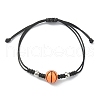 Acrylic Sports Ball Braided Bead Bracelets BJEW-TA00331-2