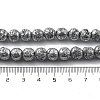 Electroplated Natural Lava Rock Beads Strands G-A251-E01-01J-4