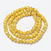 Electroplate Opaque Glass Beads Strands EGLA-A034-P4mm-H07-2