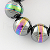 Non-magnetic Synthetic Hematite Beads Strands G-Q926-10mm-04-2